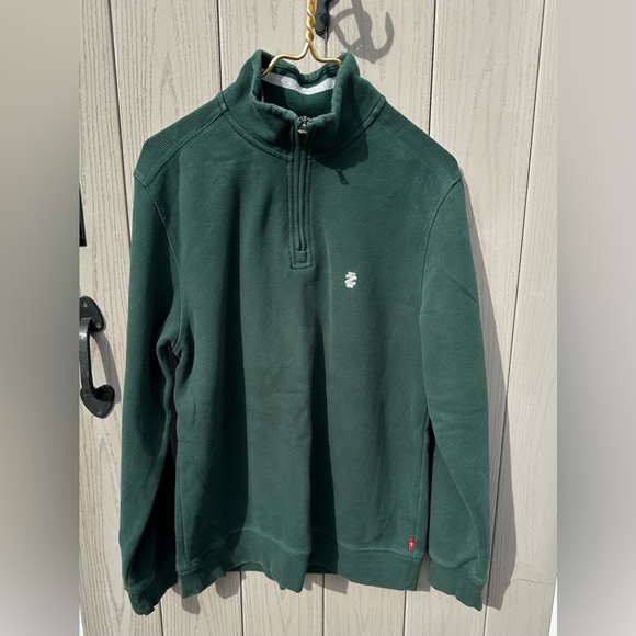 Izod Forest Green Full-Zip Sweater - Picture 1 of 10